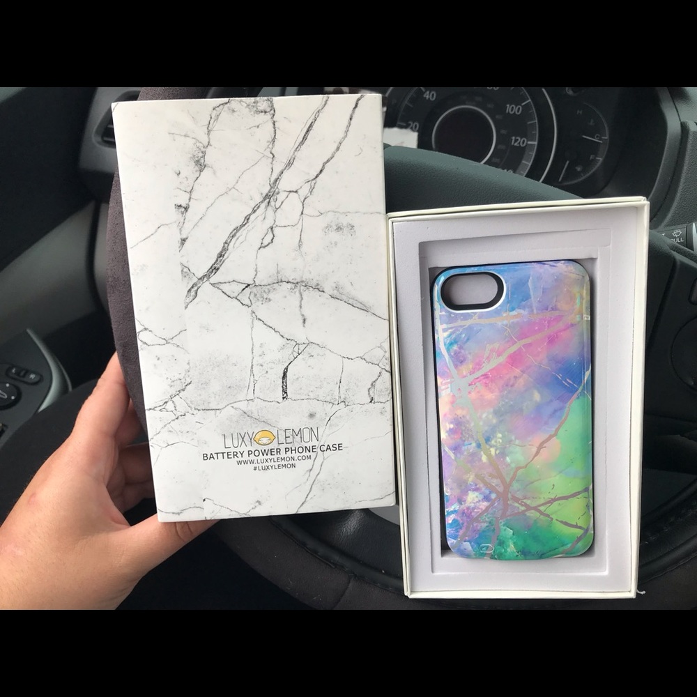 Luxy Lemon Charging Case Marble iPhone 7/8